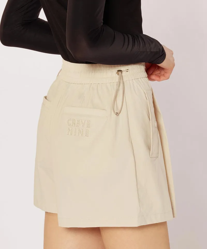 CREVE NINE: Pocket Point Banding Skirt - Cream
