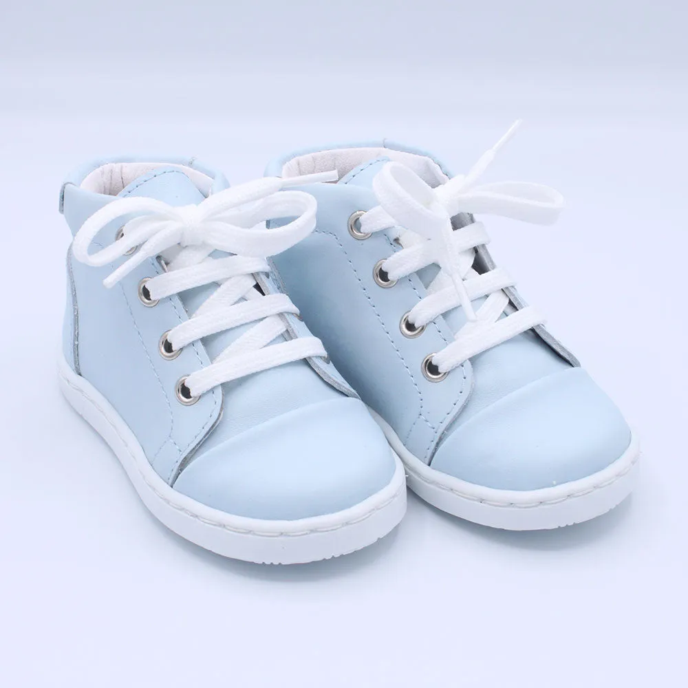 Danilo Pale Blue Leather Trainers