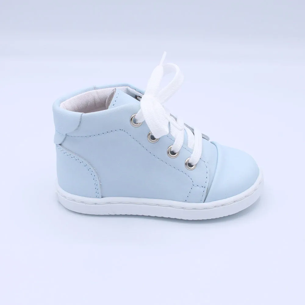 Danilo Pale Blue Leather Trainers