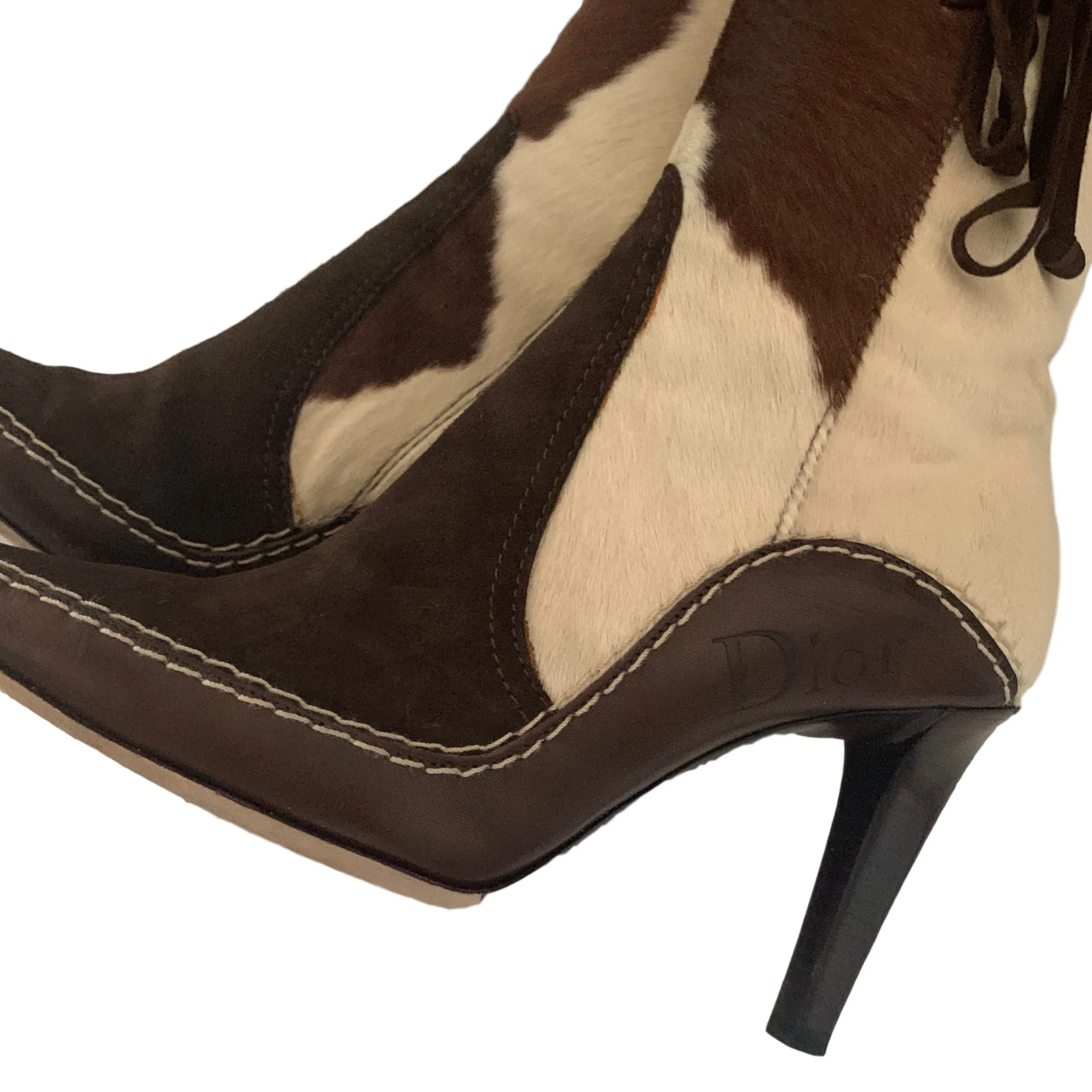 Dior Calfhair Logo Boots