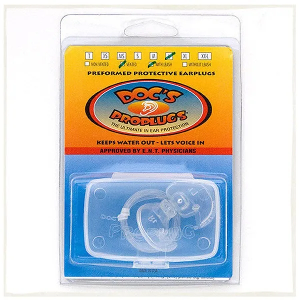 DOC'S PRO PLUGS VENTED CLEAR EAR PLUGS