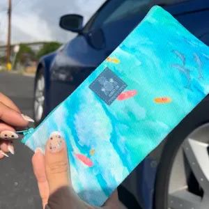Dolphins Surfing Sunglasses Pouch