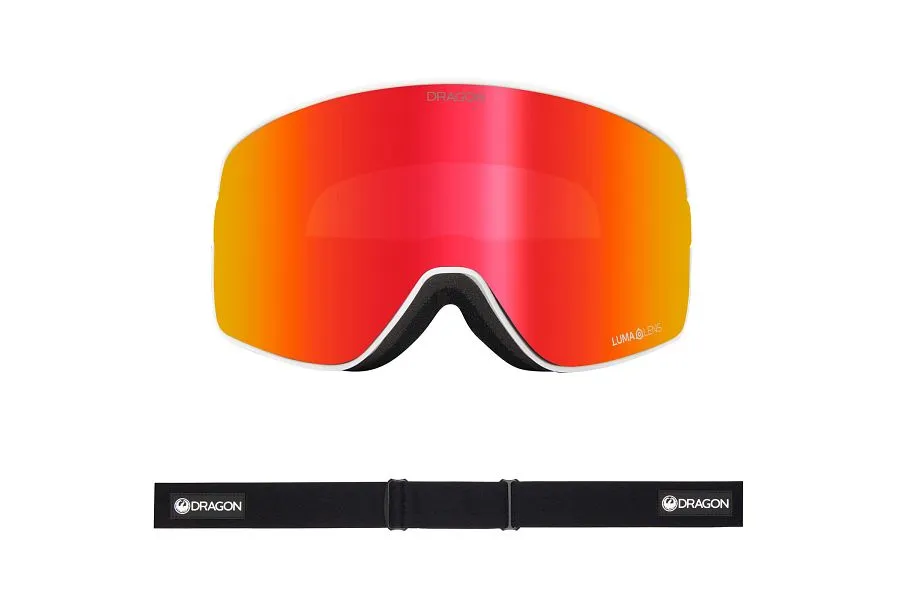 Dragon NFX2 Snow Goggles Low Bridge Icon Red / Lumalens Red Ion   Lumalens Light Rose