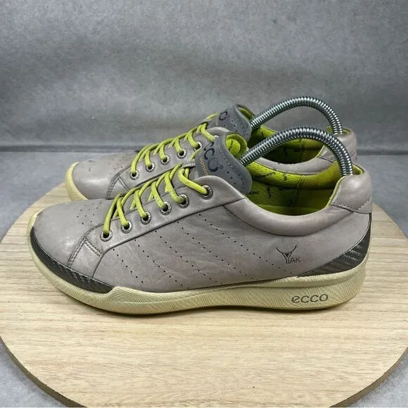 Ecco Spikeless Golf Shoes Mens EU 40 US 7 Gray Biom Hydromax Yak Leather