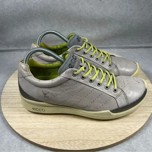 Ecco Spikeless Golf Shoes Mens EU 40 US 7 Gray Biom Hydromax Yak Leather