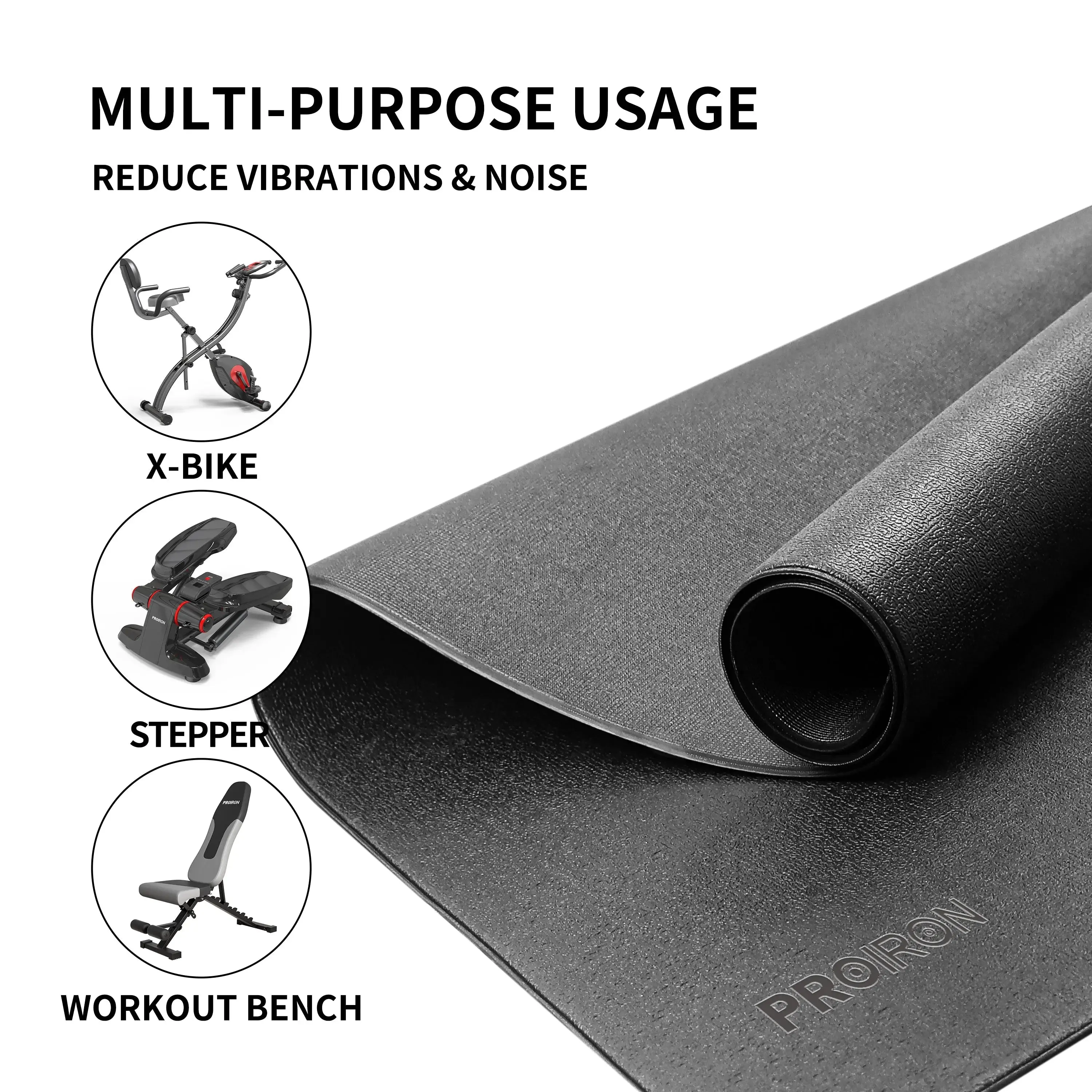 Equipment Mat - Floor Protection Mat for Stepper, Treadmill, Bike, Rower