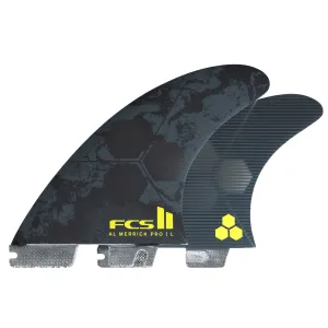 FCS II Al Merrick PG Tri Retail Fins - Black/Acid