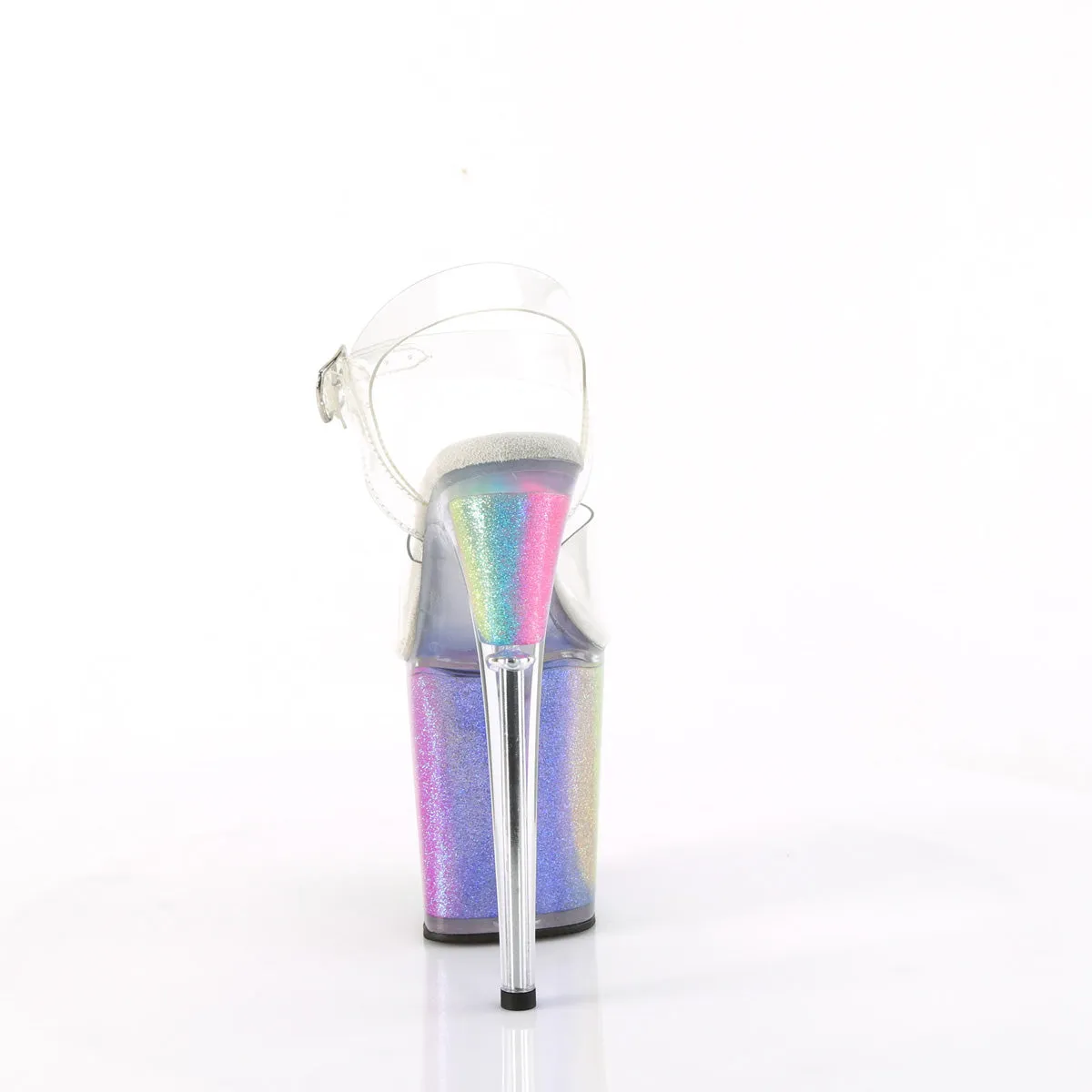 FLAMINGO-808RG-01  Clear/Rainbow Glitter