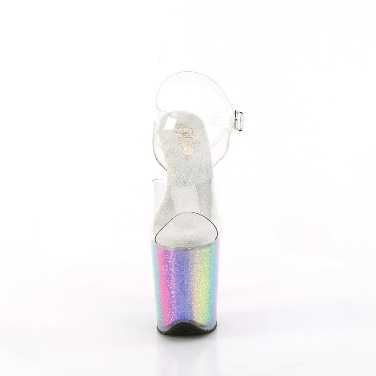 FLAMINGO-808RG-01  Clear/Rainbow Glitter