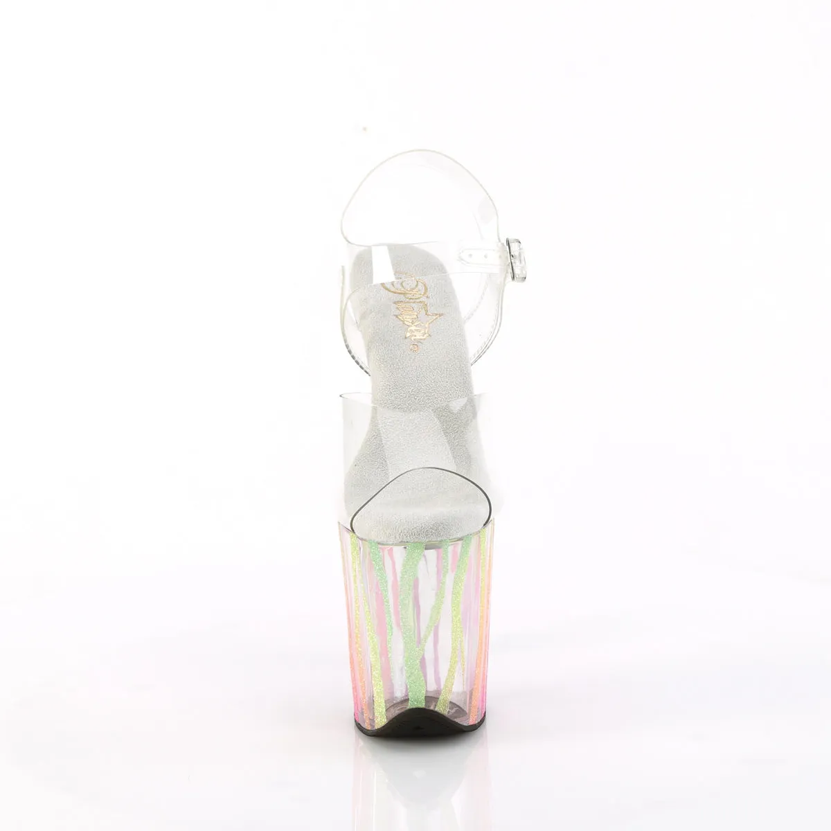 FLAMINGO-808RG-03  Clear/Rainbow Glitter