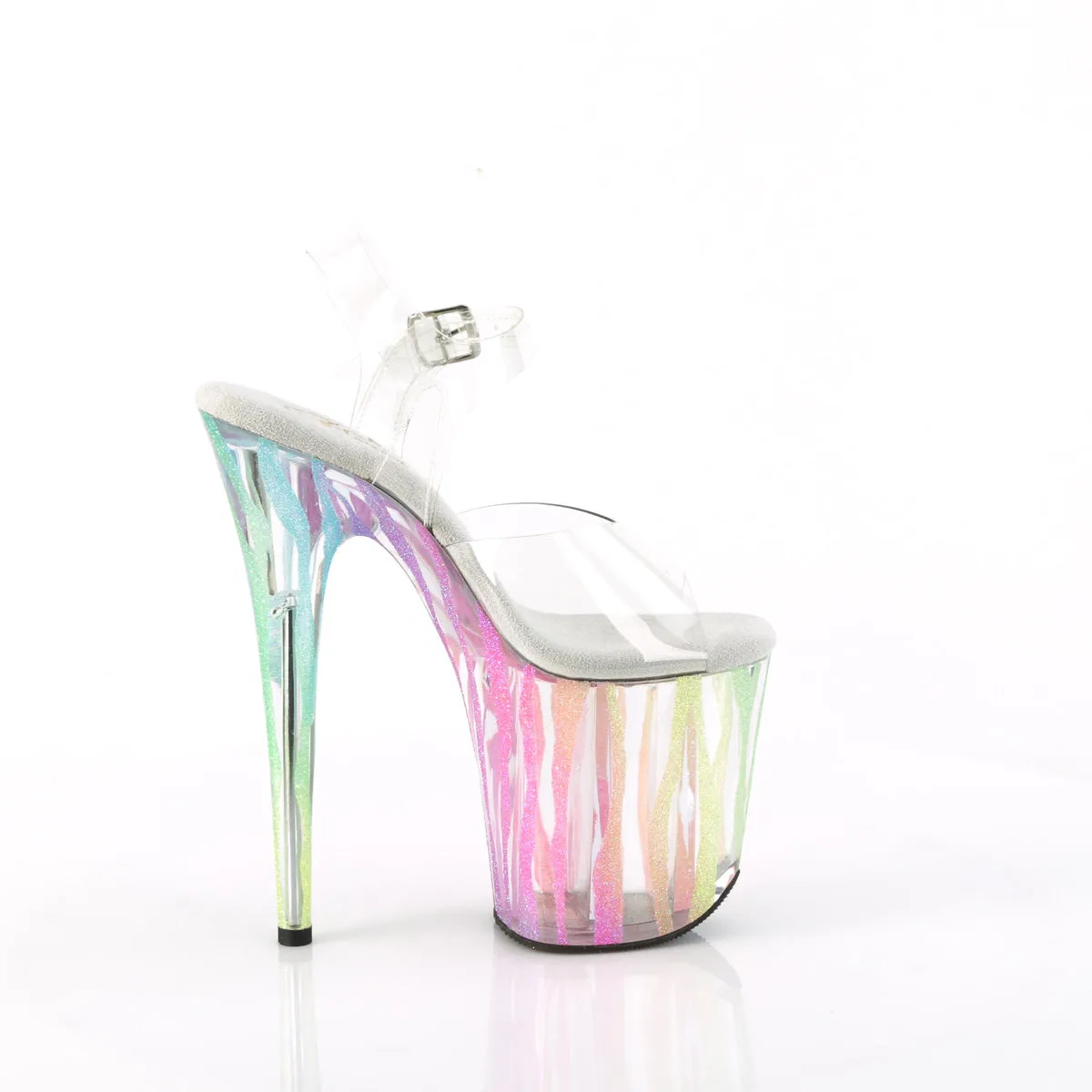 FLAMINGO-808RG-03  Clear/Rainbow Glitter