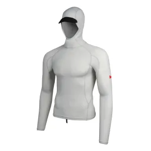FLORENCE STANDARD ISSUE LONG SLEEVE HOODED RASH GUARD SILVER