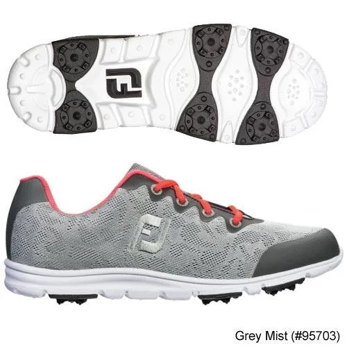FootJoy Ladies Enjoy Engineered Mesh Spikeless Shoes - CLOSE OUT 6.5 Grey Mist (#95703) M
