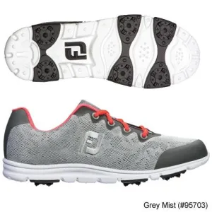 FootJoy Ladies Enjoy Engineered Mesh Spikeless Shoes - CLOSE OUT 8.5 Grey Mist (#95703) M