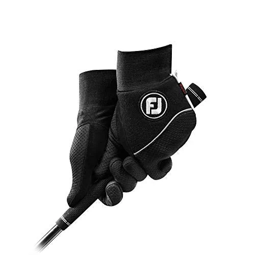 FootJoy Men's WinterSof Pair Golf Glove Black Medium, Pair