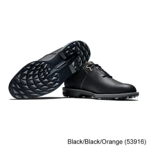 Footjoy Premiere Flint Spikeless Laced Series Shoes 8.5 Black/Black/Orange (53916) M