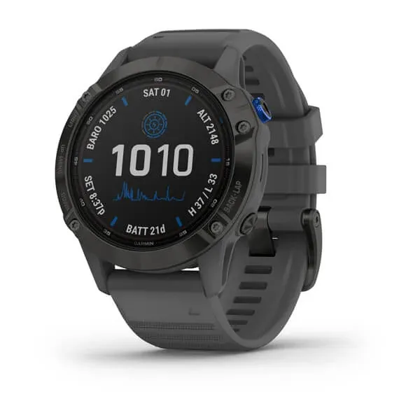Garmin Fēnix 6 – Pro Solar Edition Black with Slate Grey band