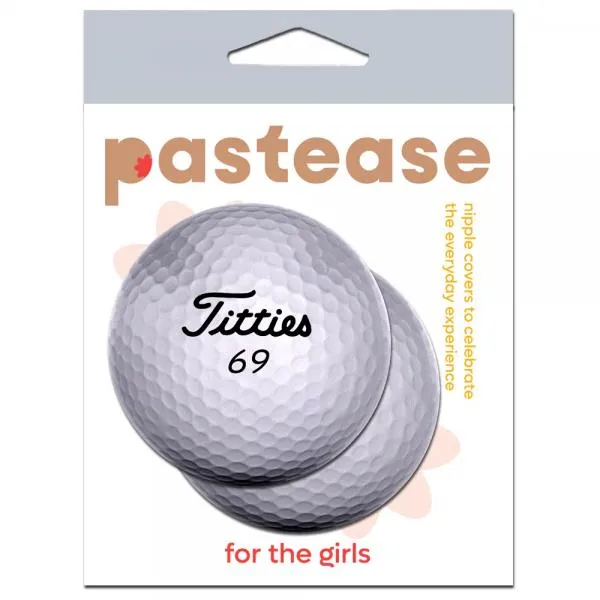 Golfball 'Titties' Logo Pastease - White