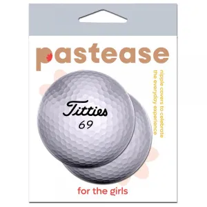 Golfball 'Titties' Logo Pastease - White