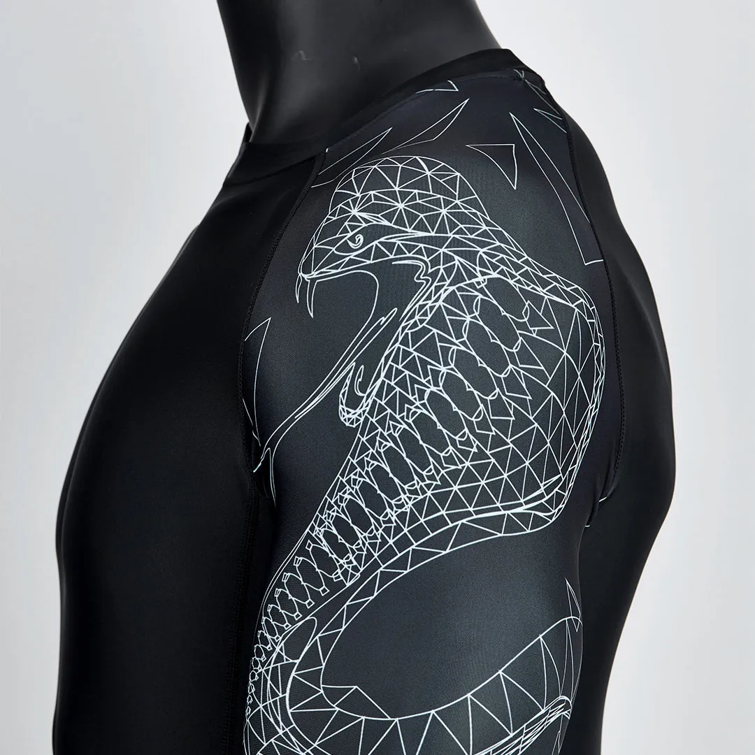 Graphic UPF50  Long Sleeve Rash Guard for Men - Line Cobra Style