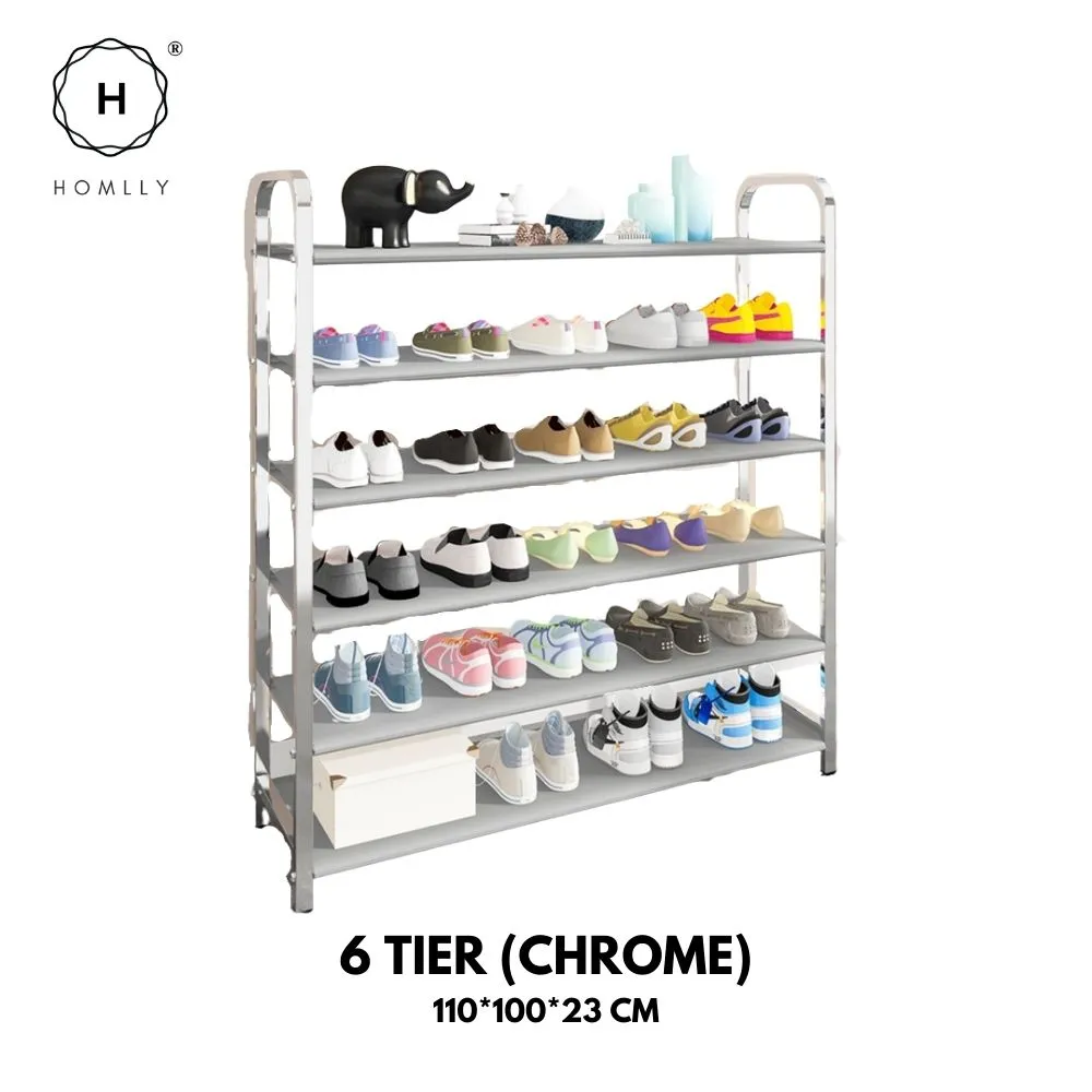 Homlly Free Standing Metal Shoe Racks Organizer