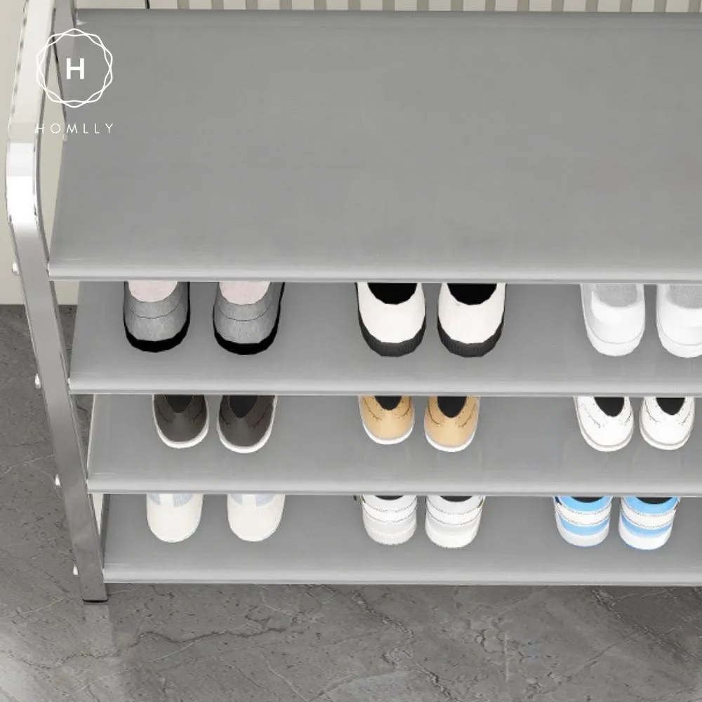 Homlly Free Standing Metal Shoe Racks Organizer