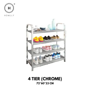 Homlly Free Standing Metal Shoe Racks Organizer