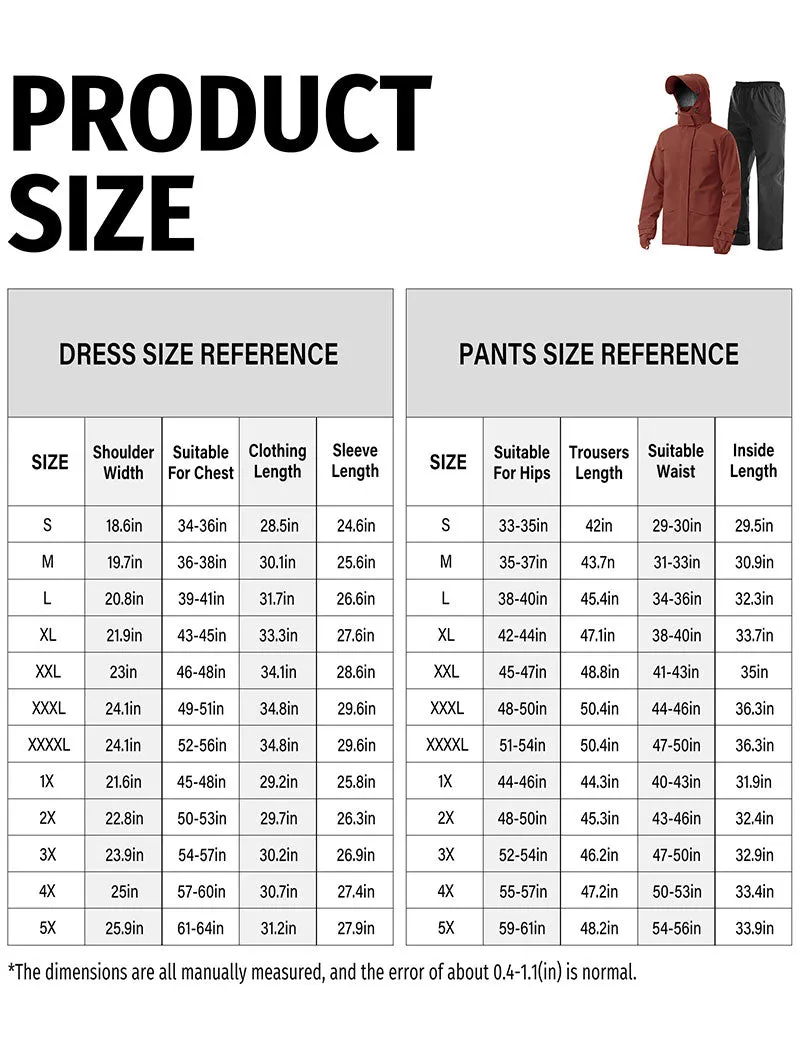 iCreek Men's Rain Suit Waterproof Rain jacket Breathable Lightweight Raincoat with Hooded Rain Gear for Leisure, Outdoor(Purplish Red）