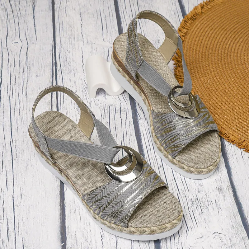 Isabella – Open-Toe Women's Wedge Sandals