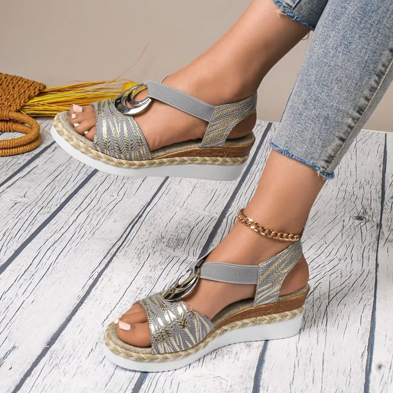 Isabella – Open-Toe Women's Wedge Sandals