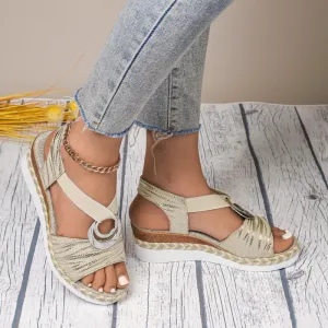Isabella – Open-Toe Women's Wedge Sandals