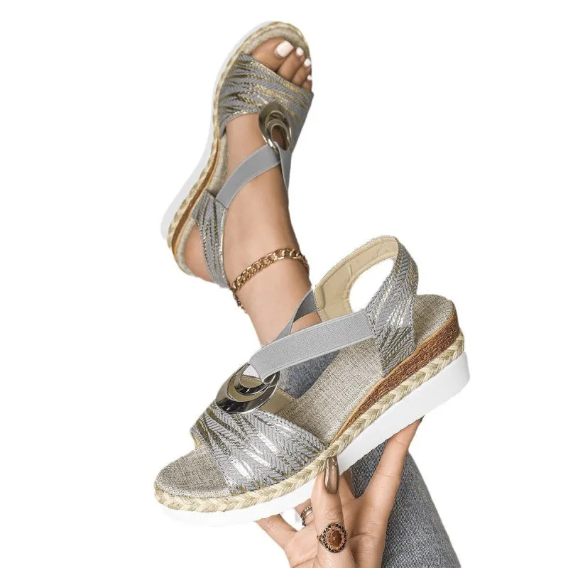 Isabella – Open-Toe Women's Wedge Sandals