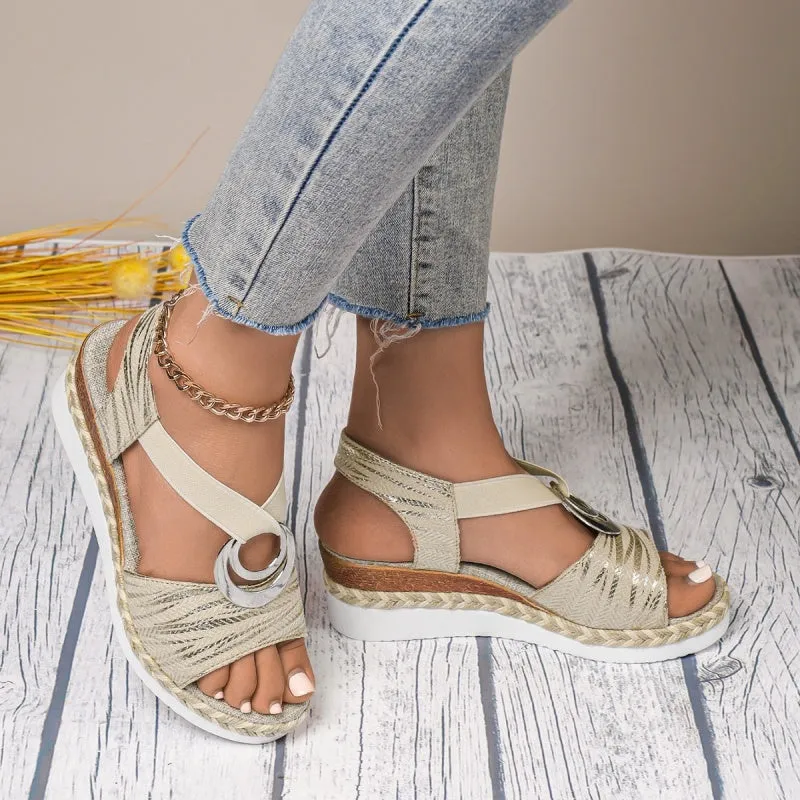 Isabella – Open-Toe Women's Wedge Sandals