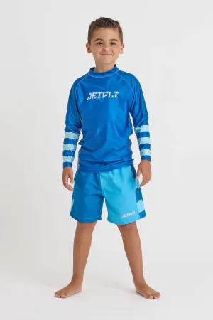 Jetpilot Slime Kids LS Rashie - Blue