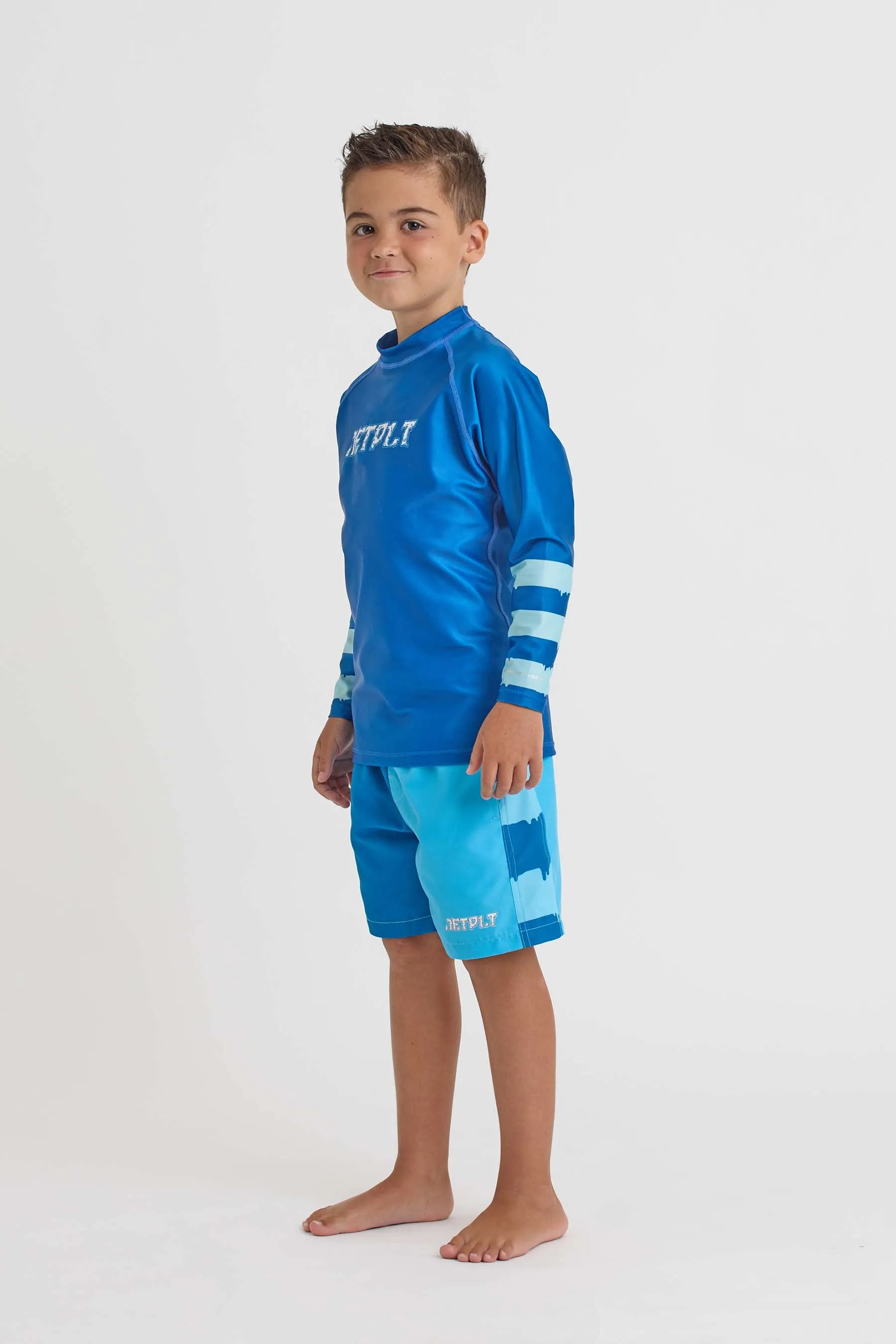 Jetpilot Slime Kids LS Rashie - Blue