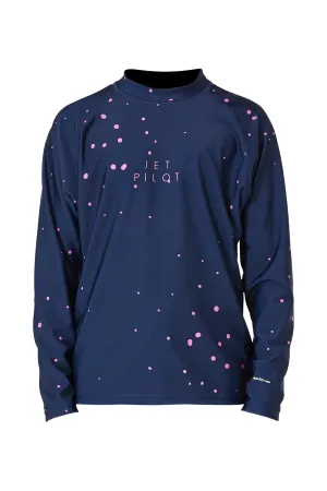 Jetpilot Youth LS Hydro Girls Rashie - Navy