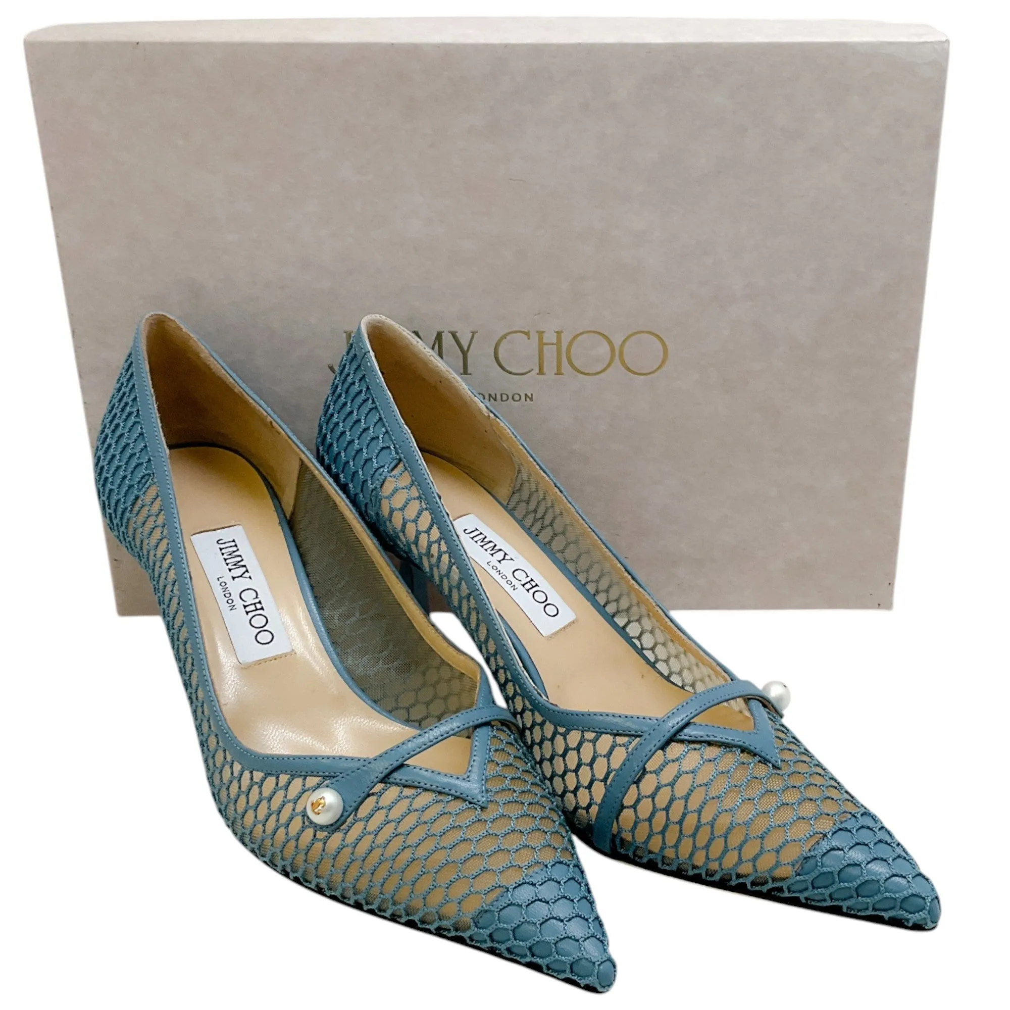 Jimmy Choo Smoky Blue Rosalina 65 Pumps