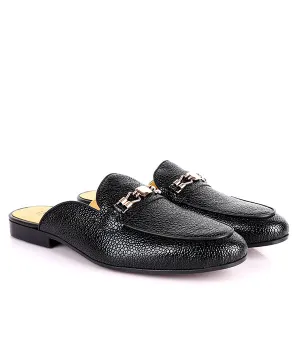 John Foster Stingray Horsebit Men's mules|Black