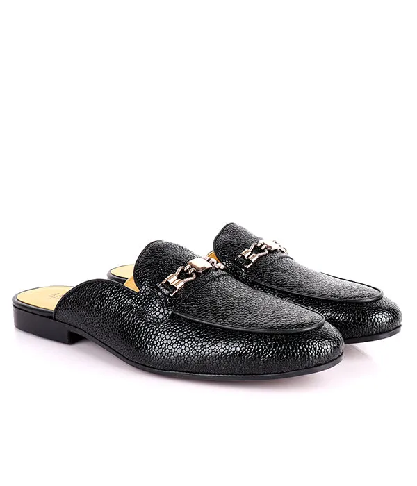 John Foster Stingray Horsebit Men's mules|Black