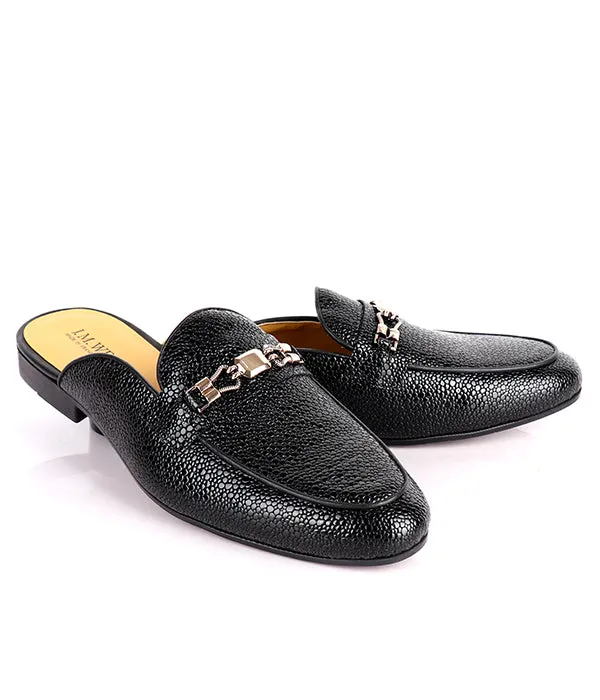 John Foster Stingray Horsebit Men's mules|Black
