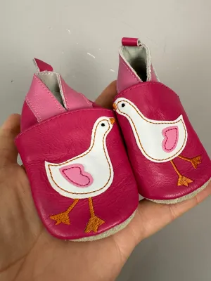 Jojo Maman Bebe Pink Goose Shoes 0-6m