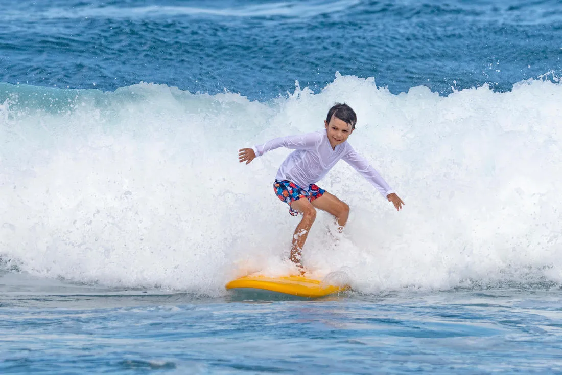Kids' Long Sleeve UV Protection Surfing Water T-Shirt