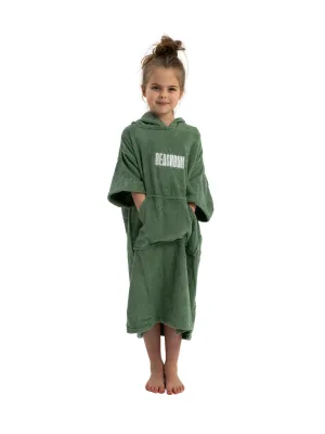 Kids Towelling Poncho - Mint Green