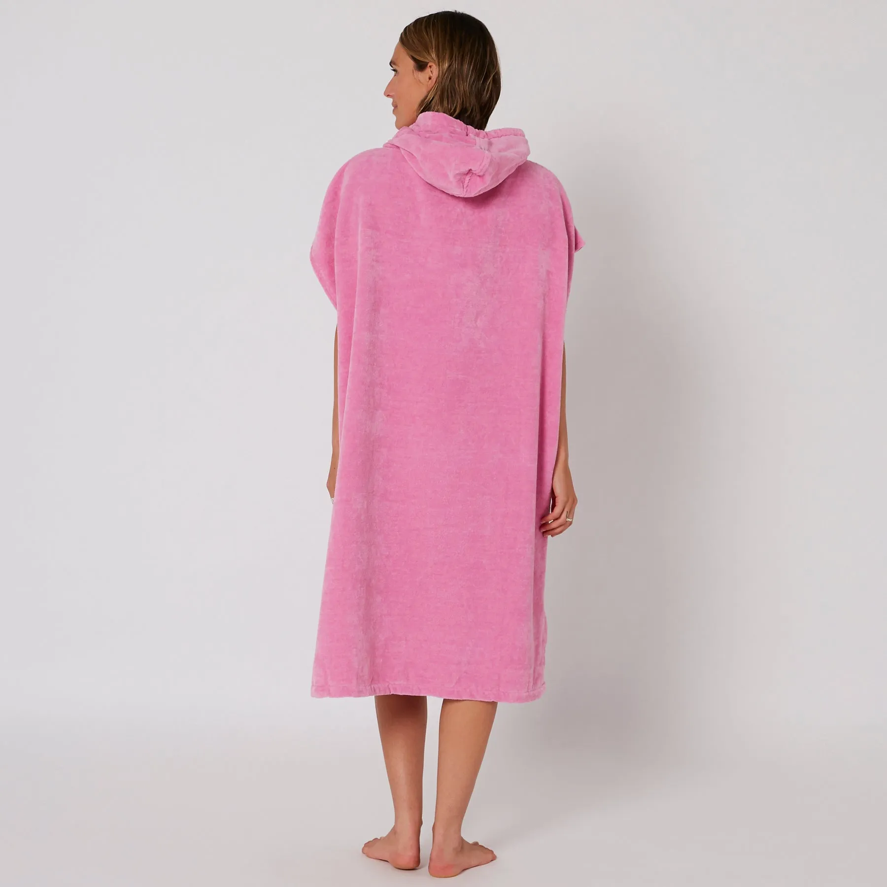 Ladies Hooded Poncho Towel - Musk Pink