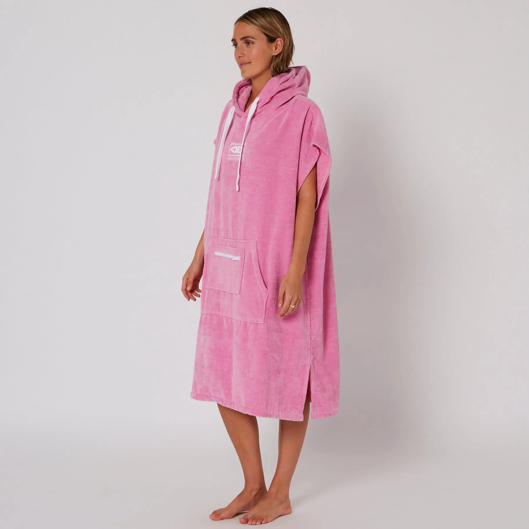 Ladies Hooded Poncho Towel - Musk Pink