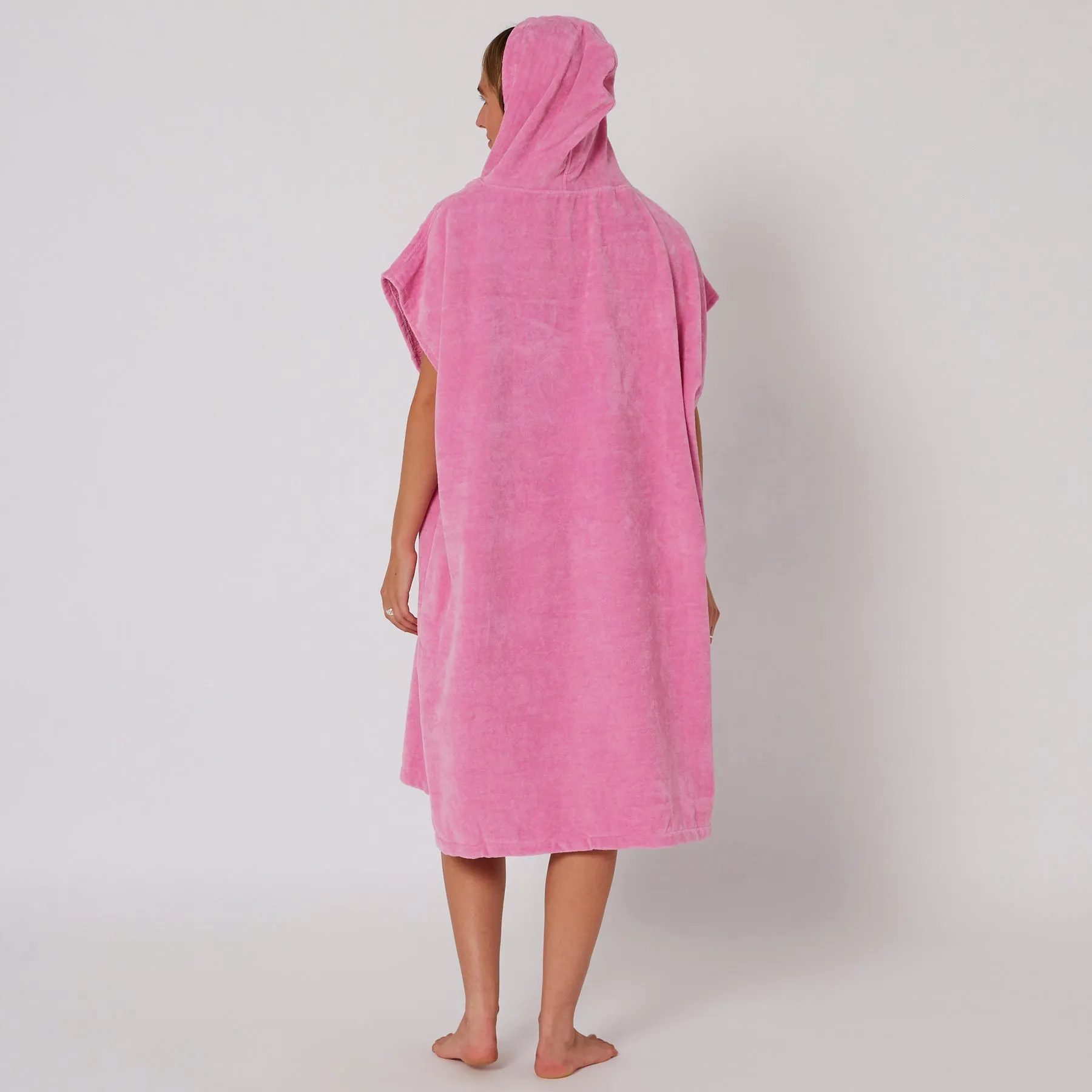 Ladies Hooded Poncho Towel - Musk Pink