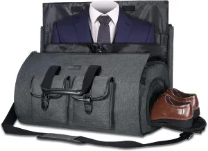 Large Carry-on Duffel Bag Travel Flight Bag with Shoe Pouch for Men Women