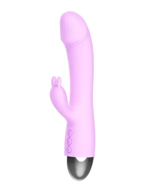 Leten Faye 3 - Vibrator - Tarzan Vibrator - Rabbit Vibrator - Zijdezachte Siliconen - Roze
