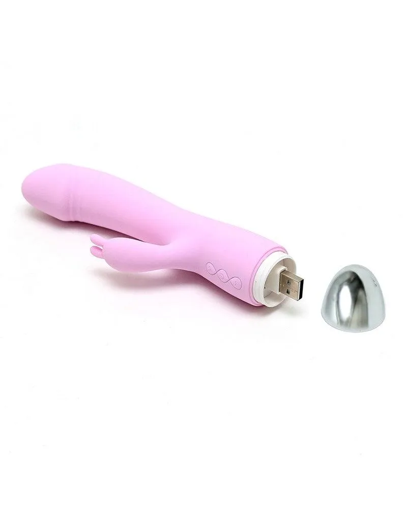 Leten Faye 3 - Vibrator - Tarzan Vibrator - Rabbit Vibrator - Zijdezachte Siliconen - Roze