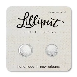 Lilliput Golf Ball Post Earrings